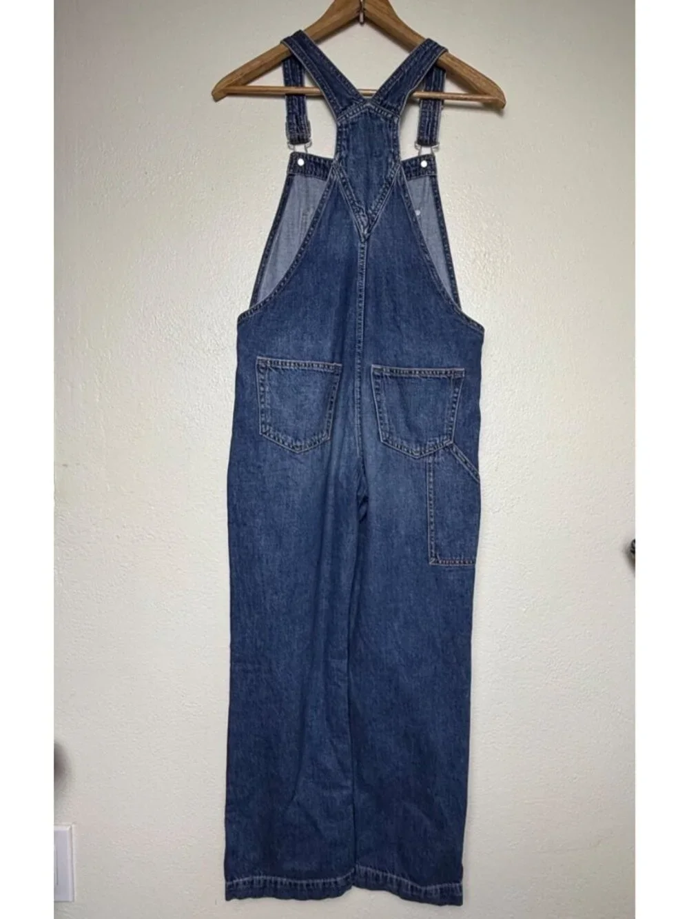 Vintage Gap Teens Overalls Medium Blue Y2K Carpenter Bib Denim Sz XL